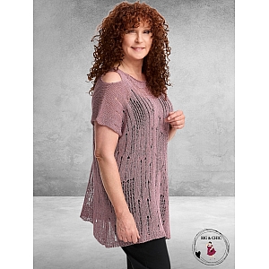 AMANDINE Luxe Trui Met Schouderdetail Berry