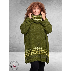 AMANDINE Trui Gebreid Olijf Groen