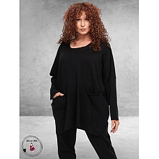 AMANDINE  Trui Oversize Zakjes Zwart