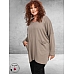 AMANDINE  Trui Oversize Zakjes Taupe