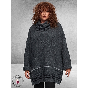 AMANDINE Trui Gebreid Donker Grijs