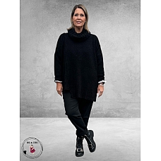 AMANDINE Trui Knuffelzacht Bouclé Zwart