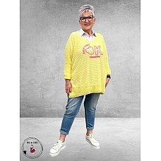 NC Trui Oversize Everything OK Geel