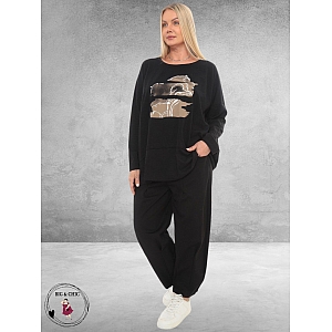 DIVAS PLANET Shirt Zwart Abstract