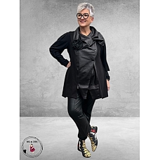 DIVAS PLANET Gilet Zwart Leerlook