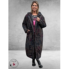 DIVAS PLANET Jas Letters Donkergrijs