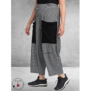 DYB Broek Wijd Zwart/Wit Blokjes