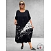 DIVAS PLANET Jurk Zwart/Wit Circel
