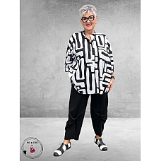 DYB  Broek Katoen Draaipijp  Zwart