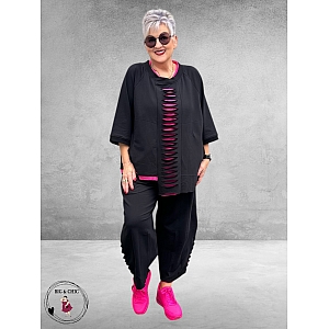 DYB Shirt Zwart Pink Mesh Cutouts