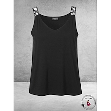 VIA APPIA DUE Top Zwart Sunshine