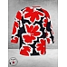 Via Appia Due Shirt Bloom Line Donkerblauw/Rood/Wit