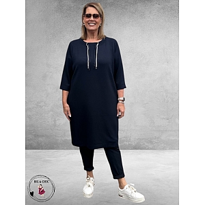 Via Appia Due Sweater Jurk Donkerblauw