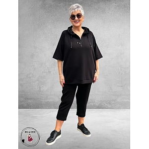 Via Appia Due Sportieve Sweater Sportbies Zwart/Ecru