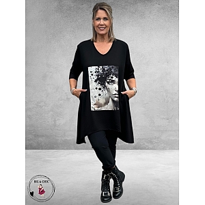 FRENZI Tuniek Zwart/Beige 