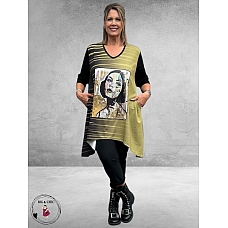 FRENZI Tuniek Lady Zwart/Groen 