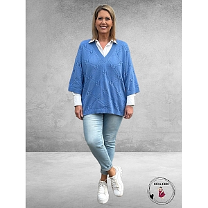 KAFFE CURVE Knit Pullover Carlie Ebb And Flow