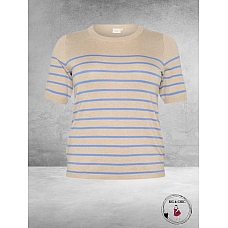 KAFFE CURVE Trui Lizzy Feather Gray/Blue