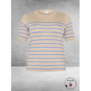 KAFFE CURVE Trui Lizzy Feather Gray/Blue