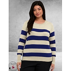 KAFFE CURVE Trui Lizzy Blue Feather Grey