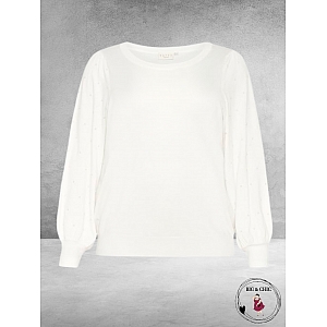 KAFFE CURVE Trui Karena Chalk