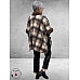Y & D Poncho met Fake Fur Bruin Multi
