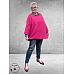 Trui Gebreid Fuchsia Oversize