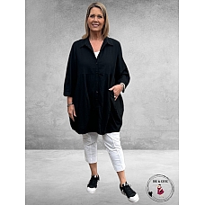 NOEN Tuniek/Jurk Linnen Zwart