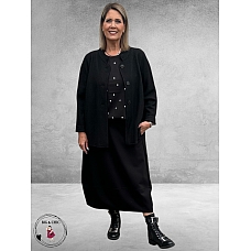 NOEN Jas Zwart Wolmix Kort