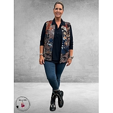 ORIENTIQUE Bodywarmer Abstract Floral Reversible