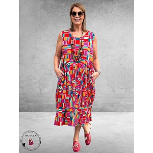 Orientique Midi Jurk Bubble Peru