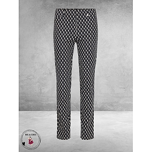 Robell Broek Rose Slim Fit Grafische Print
