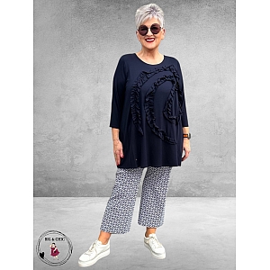 ROBELL Broek Joella Flair Blauw/Wit 