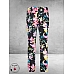 Robell Broek Bella Straight Fit Zwart Multi Flowers