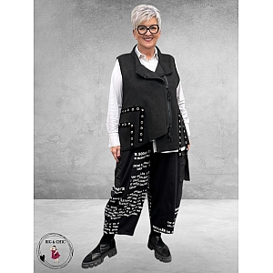 SINNE DESIGN Gilet Zwart Suède-Look