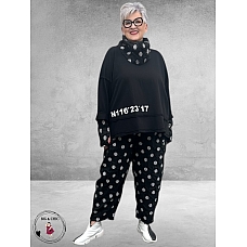 SINNE DESIGN Sweater  Zwart Witte Cijfers