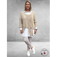 Stark Pantalon JANNA 72 BRUIN/ECRU