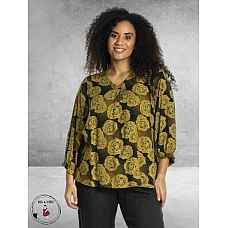 STUDIO Blouse Justina Green Roses